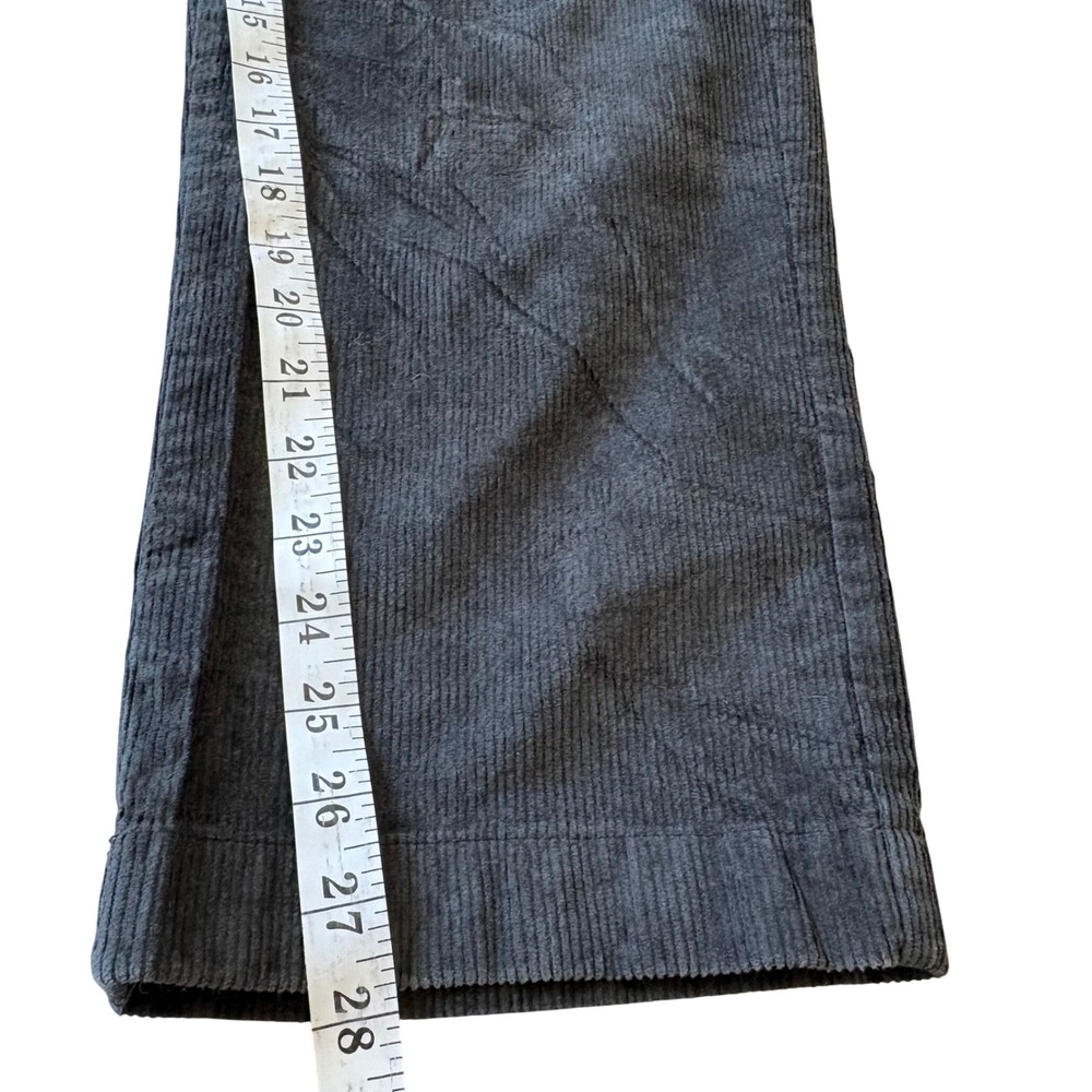L.L. Bean Corduroy Pants Mens 36x28 Charcoal Grey Academia Stretch Trousers - Picture 12 of 12